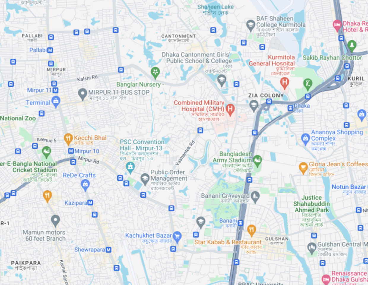 Finder GPS Tracking System map showing real-time vehicle tracking in Dhaka, Bangladesh.